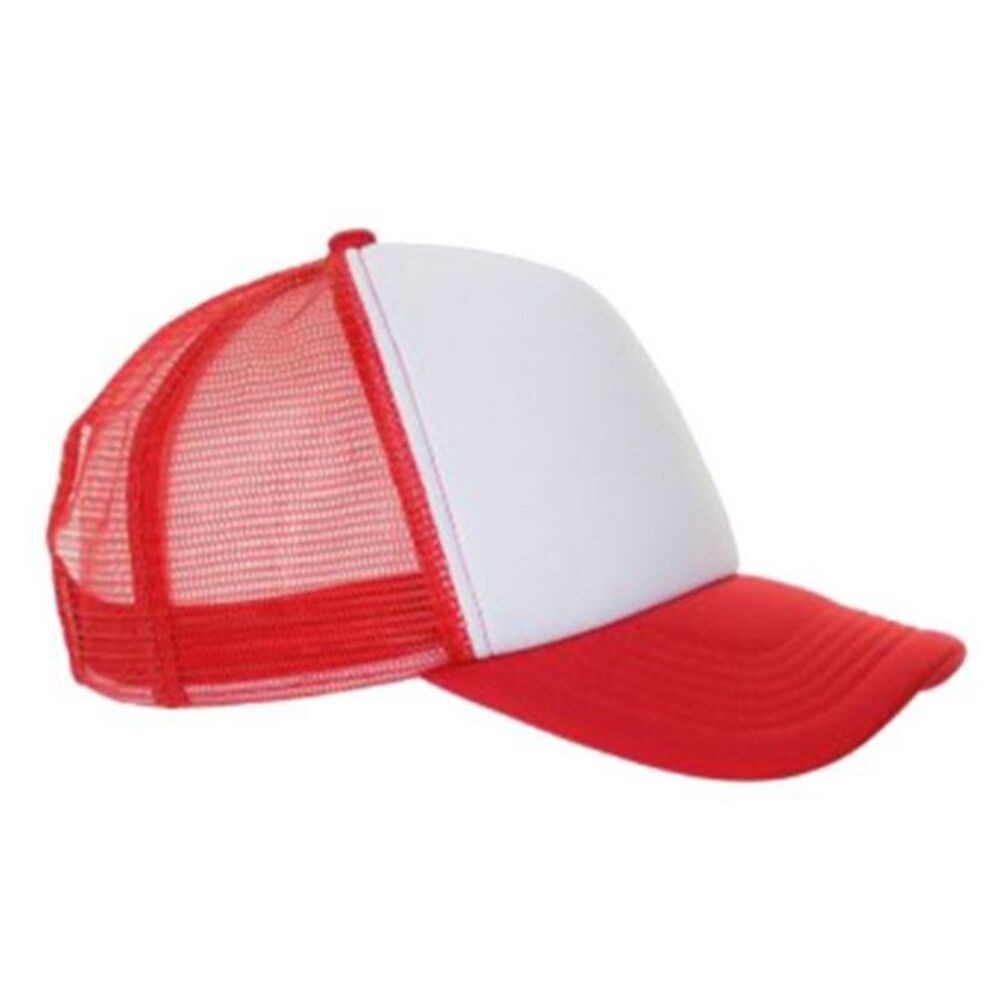 SOLS Unisex Bubble Contrast Cap / White/Red